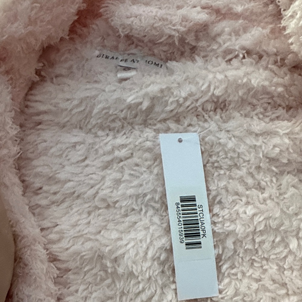 Giraffe at Home Pink Fuzzy Robe - Picture 3 of 3